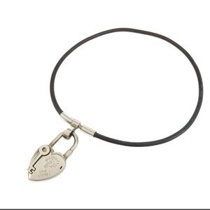 Hermes Black and Silver Necklace